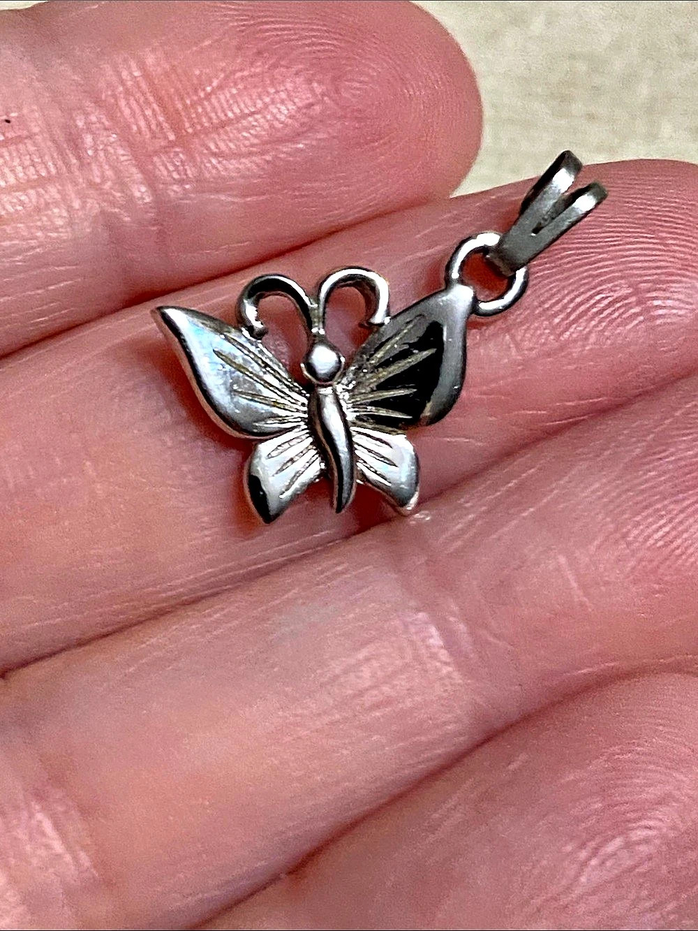 Monet Butterfly Pendant Silver